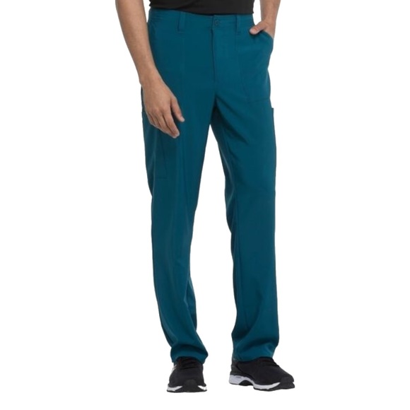 NWT Dickie’s Tall Cargo Scrub Pants Caribbean Blue Drawstring Long Unisex Scrubs - Picture 1 of 9